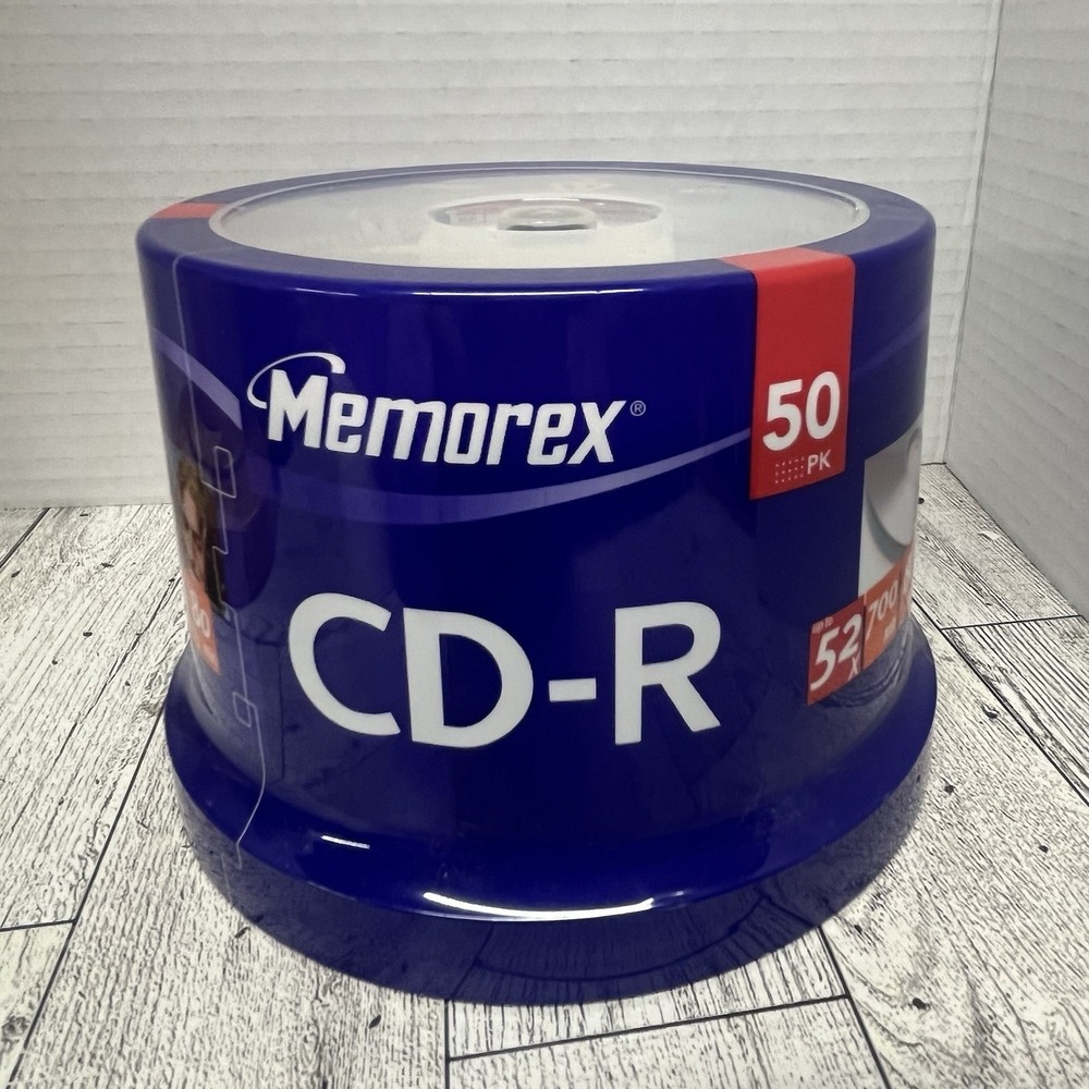 MEMOREX CD-R 50 PK pack Spindle 52X 700MB 80min Blank CD New Sealed